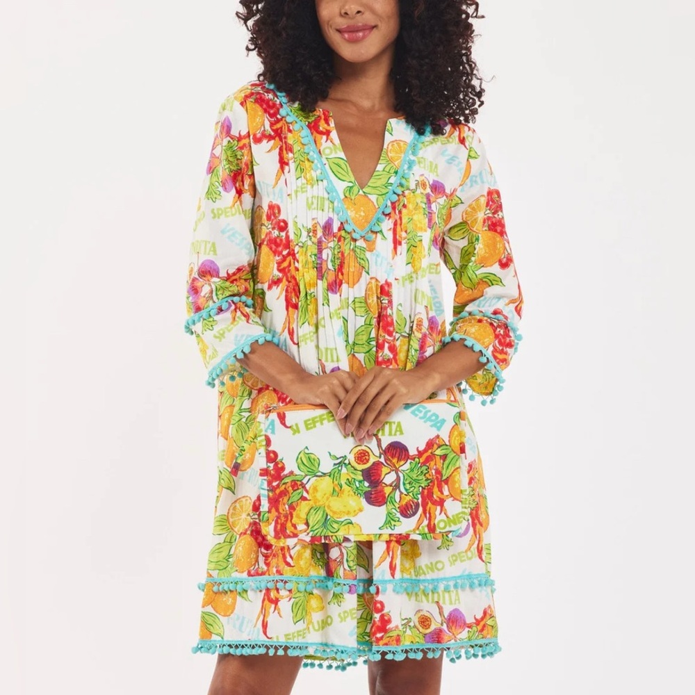 Moda Posa Pamela Dress Fruttivendolo White Multi M